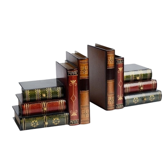 Vintage Book Organizer & Display Stand - Space-Saving Multi-Purpose Decor for Home Office, Bookshelf Enhancement, and Stylish Desktop Arrangement