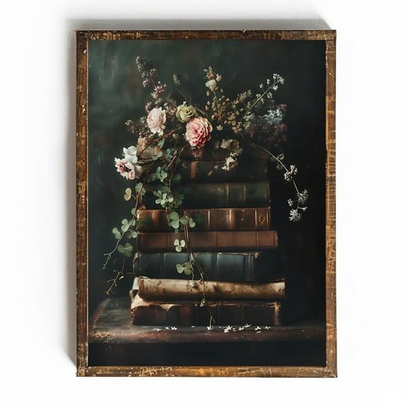 Vintage Book St Patricks Day Wall Art Dark Academia Decor For Reading Nook Wall Decor Dark Cottagecore Art Poster Saint Patricks, 24x36 UNFRAMED
