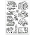 thumbnail image 1 of Vintage Books Clear Stamps Envelopes Flowers Quill Pen Ink Box Transparent Silicone Stamps for DIY Scrapbooking Supplies Embossing Paper Card Album Decoration Craft, 1 of 7