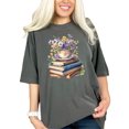 thumbnail image 1 of Vintage Books and Teacup Floral T-Shirt, Book Lover Gift, Literary Tea Shirt, Cozy Reading Tee, Cute Florals Graphic Tee, Bibliophile Top, Pepper Comfort Colors T-Shirt, Medium, 1 of 1