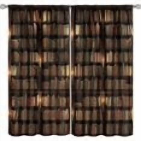Vintage Bookshelf Curtains Library Old Books Theme Abandoned Study Cobwebs Medieval Shabby Fantasy Rod Pocket Blackout Window Treatment for Bedroom Study Room Home Decor Window Drapes 42"W X 84"L