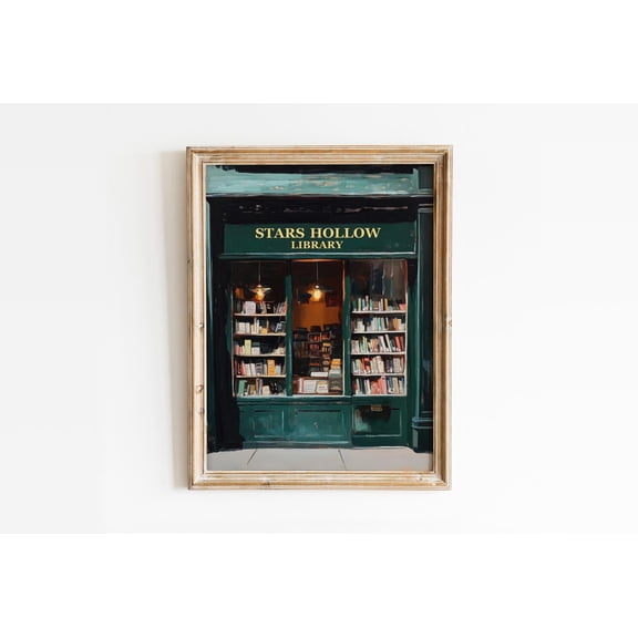 Vintage Bookstore Cozy Literary Wall Art Unframed Paper Print