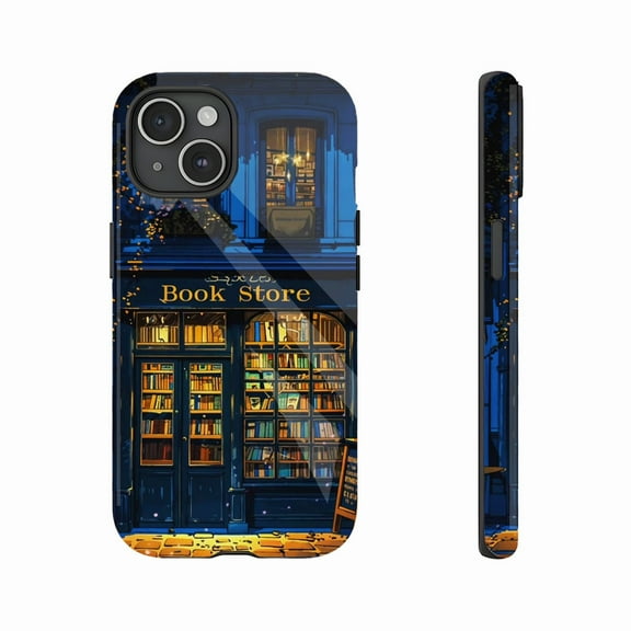 Vintage Bookstore Design Phone Case - Stylish Protective Cover for Readers & Book Lovers, Compatible with iPhone 11/12/13/14/15/16 (Pro Max/Plus)