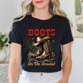thumbnail image 1 of Vintage Boots On The Ground, Cow Linedance, Boot Cow Western T-Shirt Unisex Best Birthday Gifts, 1 of 3