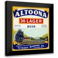 thumbnail image 1 of Vintage Booze Labels 12x14 Black Modern Framed Museum Art Print Titled - Altoona 36 Lager Beer, 1 of 5