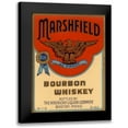 thumbnail image 1 of Vintage Booze Labels 12x14 Black Modern Framed Museum Art Print Titled - Marshfield Bourbon Whiskey, 1 of 5