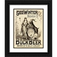 thumbnail image 1 of Vintage Booze Labels 12x14 Black Ornate Wood Framed with Double Matting Museum Art Print Titled - George Winter Brewing Company, 1 of 4