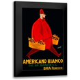 thumbnail image 1 of Vintage Booze Labels 13x18 Black Modern Framed Museum Art Print Titled - Americano Bianco, 1 of 5