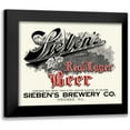 thumbnail image 1 of Vintage Booze Labels 18x15 Black Modern Framed Museum Art Print Titled - Siebens Real Lager Beer, 1 of 5