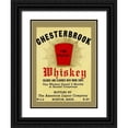 thumbnail image 1 of Vintage Booze Labels 19x24 Black Ornate Wood Framed with Double Matting Museum Art Print Titled - Chesterbrook Whiskey, 1 of 4