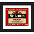 thumbnail image 1 of Vintage Booze Labels 24x20 Black Ornate Wood Framed with Double Matting Museum Art Print Titled - Old St. Louis Beer, 1 of 4