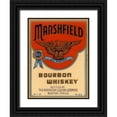 thumbnail image 1 of Vintage Booze Labels 25x32 Black Ornate Wood Framed with Double Matting Museum Art Print Titled - Marshfield Bourbon Whiskey, 1 of 4