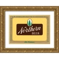 thumbnail image 1 of Vintage Booze Labels 32x23 Gold Ornate Wood Framed with Double Matting Museum Art Print Titled - Northern Beer, 1 of 4