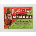 thumbnail image 1 of Vintage Booze Labels 32x25 White Modern Wood Framed Museum Art Print Titled - Blackhawk Ginger Ale, 1 of 4