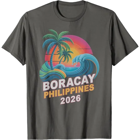 Vintage Boracay Philippines 2026 Vacation Swimming Trip T-Shirt