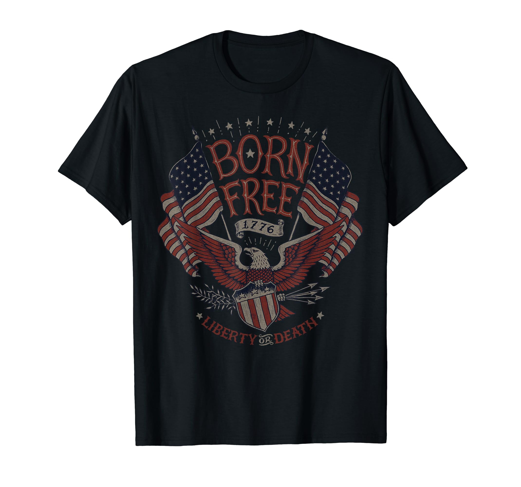 Vintage Freedom Isn't Free American Flag With Eagle Polo Shirt EG0030