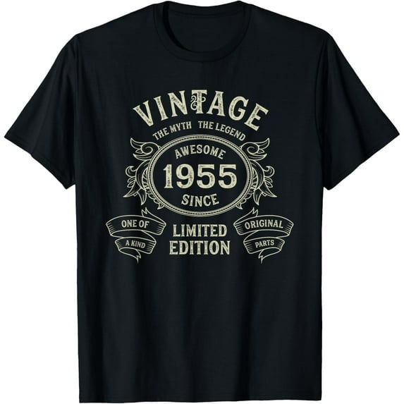 Vintage Born in 1955 Limited Edition Birthday T-Shirt