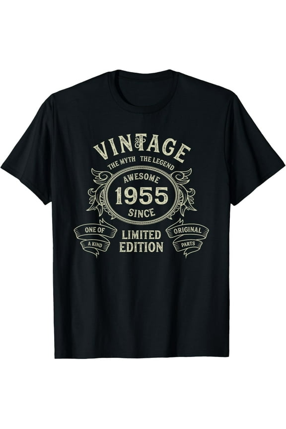 Vintage Born in 1955 Limited Edition Birthday T-Shirt