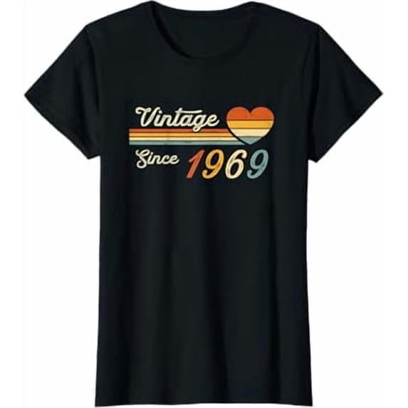 Vintage Born in 1969 Birthday Ladies T-Shirt
