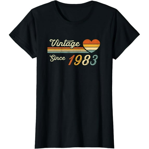 Vintage Born in 1983 Birthday Ladies T-Shirt