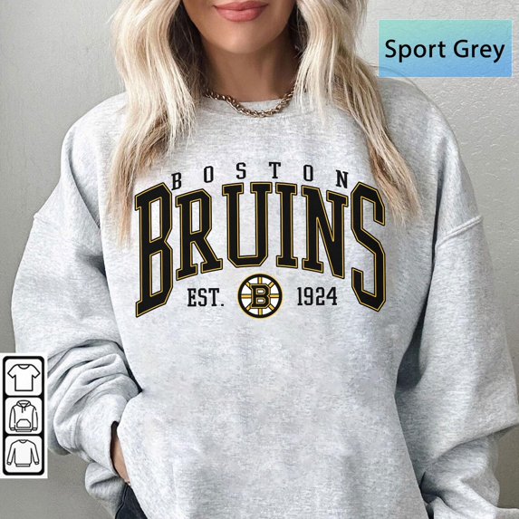 Vintage Boston Hockey Sweatshirt, Retro Boston shirt, Boston Hockey Fan shirt, Boston Sweatshirt,Sport Grey Color,Size XL