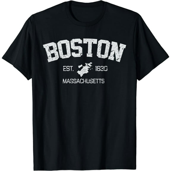 Vintage Boston Massachusetts Est. 1630 Souvenir Gift T-Shirt