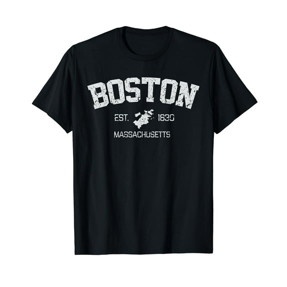 Vintage Boston Massachusetts Est. 1630 Souvenir Gift T-Shirt