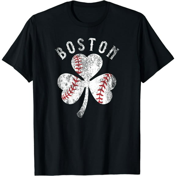 Vintage Boston St Patrick's Day Irish Shamrock T-Shirt