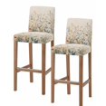 thumbnail image 1 of Vintage Botanical Bar Stool Covers Set of 2, Spring Floral Summer Botanical Rustic Stretch Washable Bar Chair Covers with Backs, Removable Pub Counter Height Chair Cover for Kitchen Dining Room Cafe, 1 of 7