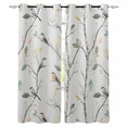 thumbnail image 1 of Vintage Botanical Blackout Curtains for Bedroom/Living Room, Thermal Insulated Kitchen Curtains, Birds Branch Watercolor Leaf Grommet Darkening Window Treatment Drapes 52"x72"x2, 1 of 8