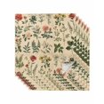thumbnail image 1 of Vintage Botanical Cloth Napkins Set of 6 Reusable Dinner Napkins, Boho Plants Wildflower Mushroom Leaf Cocktail Napkin Washable Table Napkins for Wedding/Holiday Party/Baby Shower 20"x20", 1 of 7