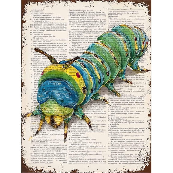Vintage Botanical Dictionary Art Print on Distressed Book Page Scripture Wall Decor for Study Library or Home 8x12 Inch