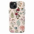 thumbnail image 1 of Vintage Botanical Floral Phone Case Wildflower Garden Design on Soft Pink | Nature Lover Gift | Compatible with iPhone 16 15 14 13 12 11 Pro Max, 1 of 6