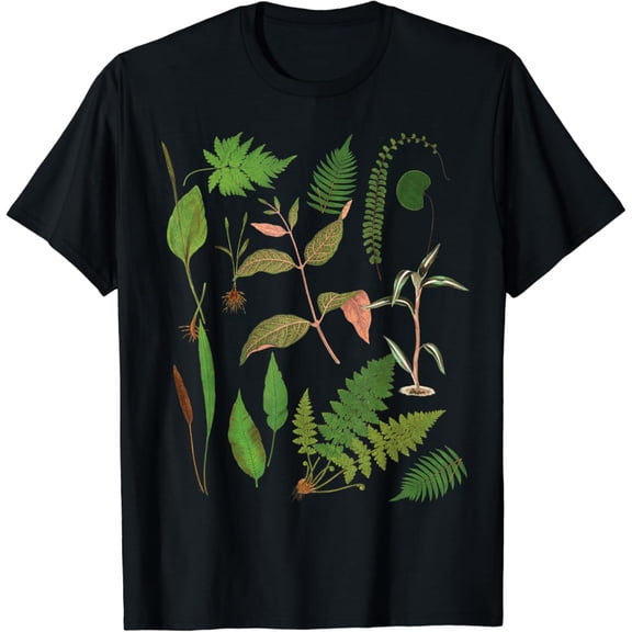 Vintage Botanical Flower Fern Leaf Green Plant Botany T-Shirt, F878 Sweatshirt All Size S-5XL