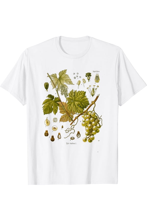Vintage Botanical Garden Botany Grape Fruit Vine Vineyard T-Shirt, Unisex T-Shirt