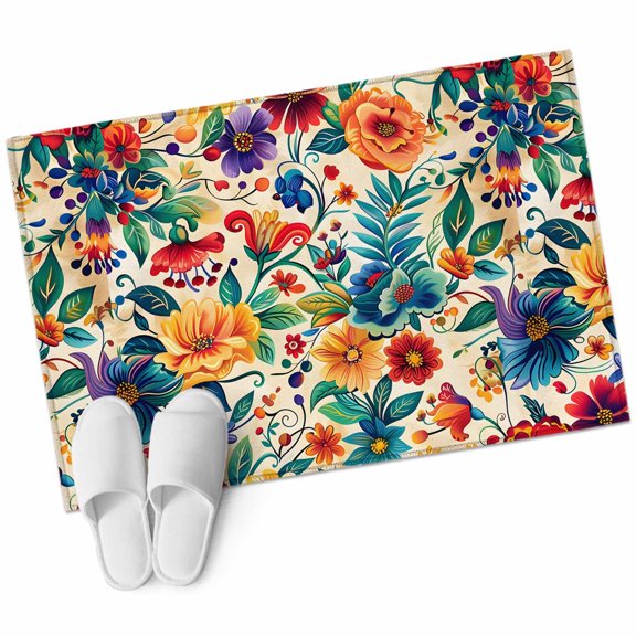 Vintage Botanical Large Area Rugs for Bedroom Living Room, Soft Non Slip Carpet Bedside Rug, Spring Floral Summer Vintage Rectangular Floor Cover Kitchen Accent Rug 2'x3' for Dining Room/Office