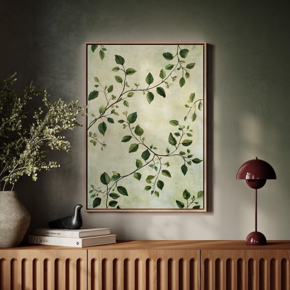 Vintage Botanical Leaf Art, Greenery Wall Decor, Rustic Nature-Inspired Print For Farmhouse Style, Leaf Wall Art, Modern Wall Decor, 8x12 UNFRAMED