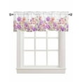 thumbnail image 1 of Vintage Botanical Linen Curtain Valance for Bedroom/Bathroom/Kitchen/Office/Living/Dining Room Windows,Country Retro Colorful Watercolor Floral Pocket Topper Drapes Decorative Cafe Drapery 42x12, 1 of 6