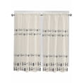 thumbnail image 1 of Vintage Botanical Living Room Curtains 2 Panel, Herb on Beige Leaves Retro Country Cafe Window Treatment, Extra Long Farmhouse Bedroom Bathroom Kitchen Curtains Drapes 104"x72", 1 of 6