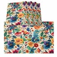 thumbnail image 1 of Vintage Botanical Placemats for Dinning Table Set of 6, Spring Floral Summer Vintage Burlap Kitchen Place Mats Waterproof Cloth Table Mats, Indoor Outdoor Placemats Easy Clean Dinner Decor, 1 of 8