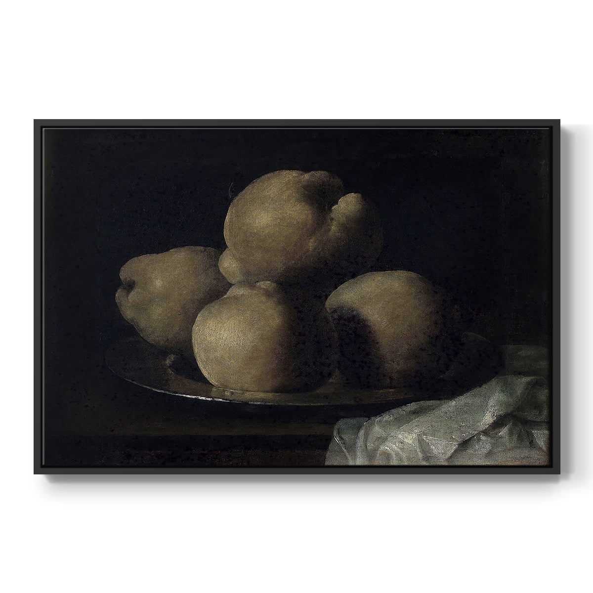 Vintage Botanical Print-IX By Wexford Home Framed in Black Wood Gallery Wrapped Canvas 25 in. x 37 in.