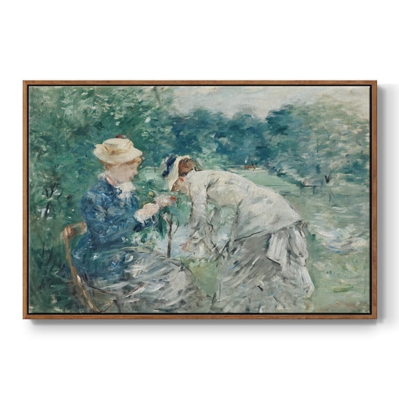 Vintage Botanical Print-LV By Wexford Home Framed in Walnut Wood Gallery Wrapped Canvas 17 in. x 25 in.