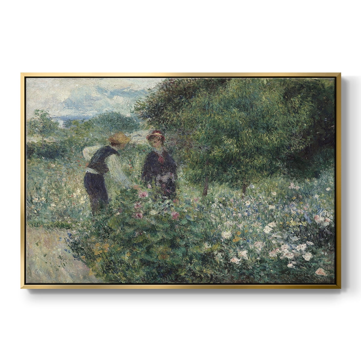 Vintage Botanical Print-LVIII By Wexford Home Framed in Gold Wood Gallery Wrapped Canvas 25 in. x 37 in.