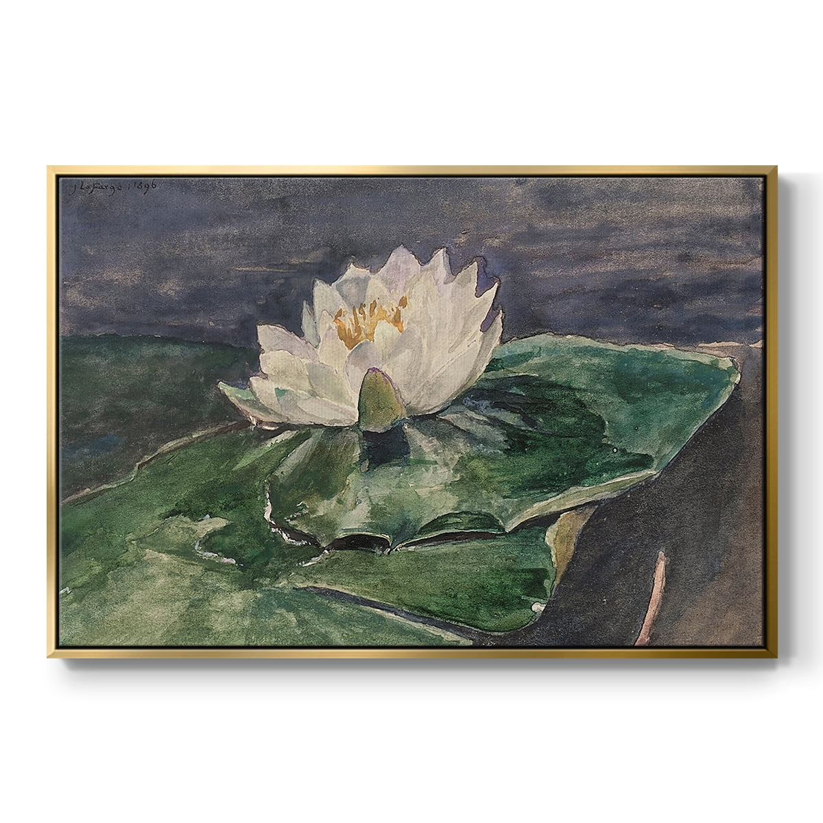 Vintage Botanical Print-LX By Wexford Home Framed in Gold Wood Gallery Wrapped Canvas 17 in. x 25 in.