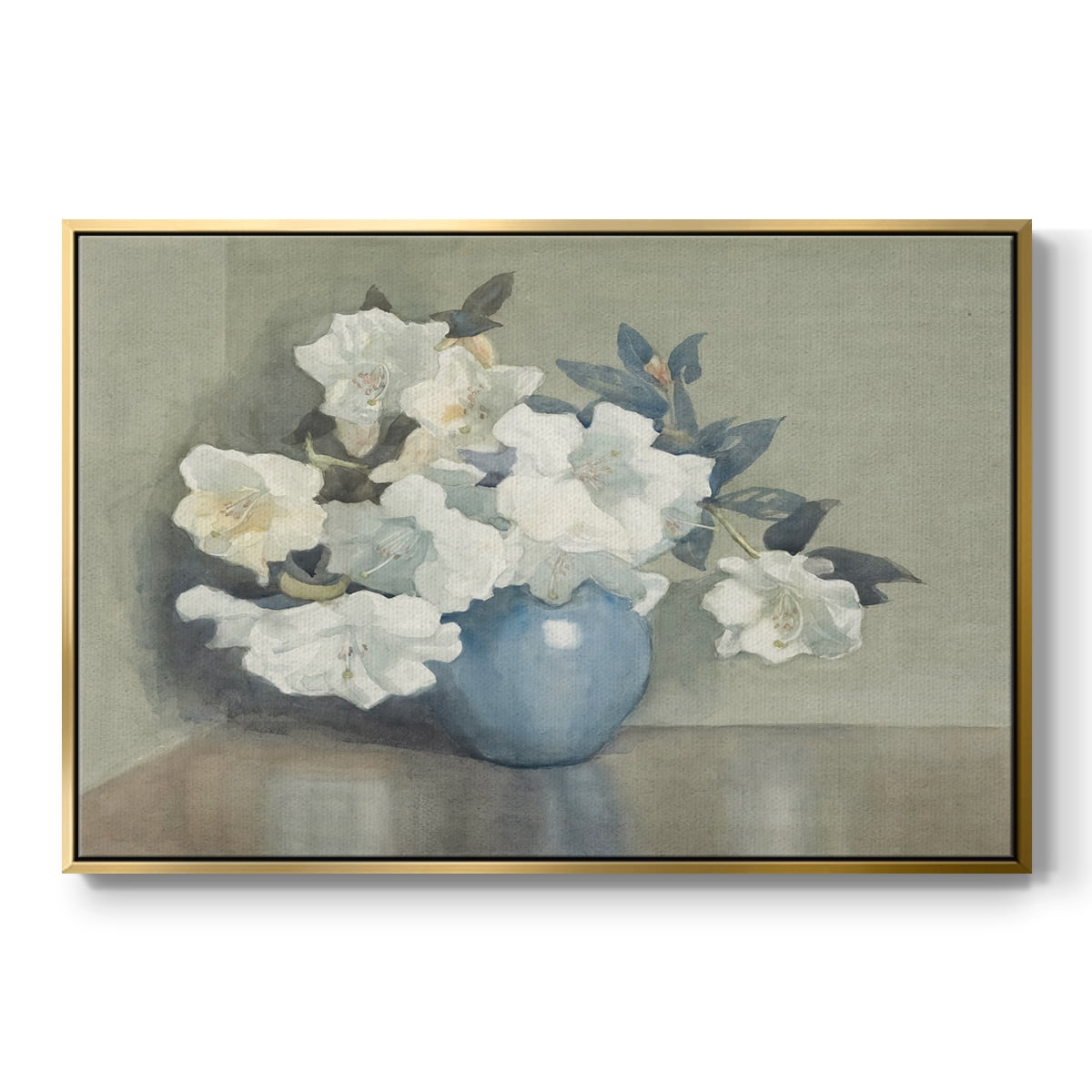 Vintage Botanical Print-LXI By Wexford Home Framed in Gold Wood Gallery Wrapped Canvas 25 in. x 37 in.