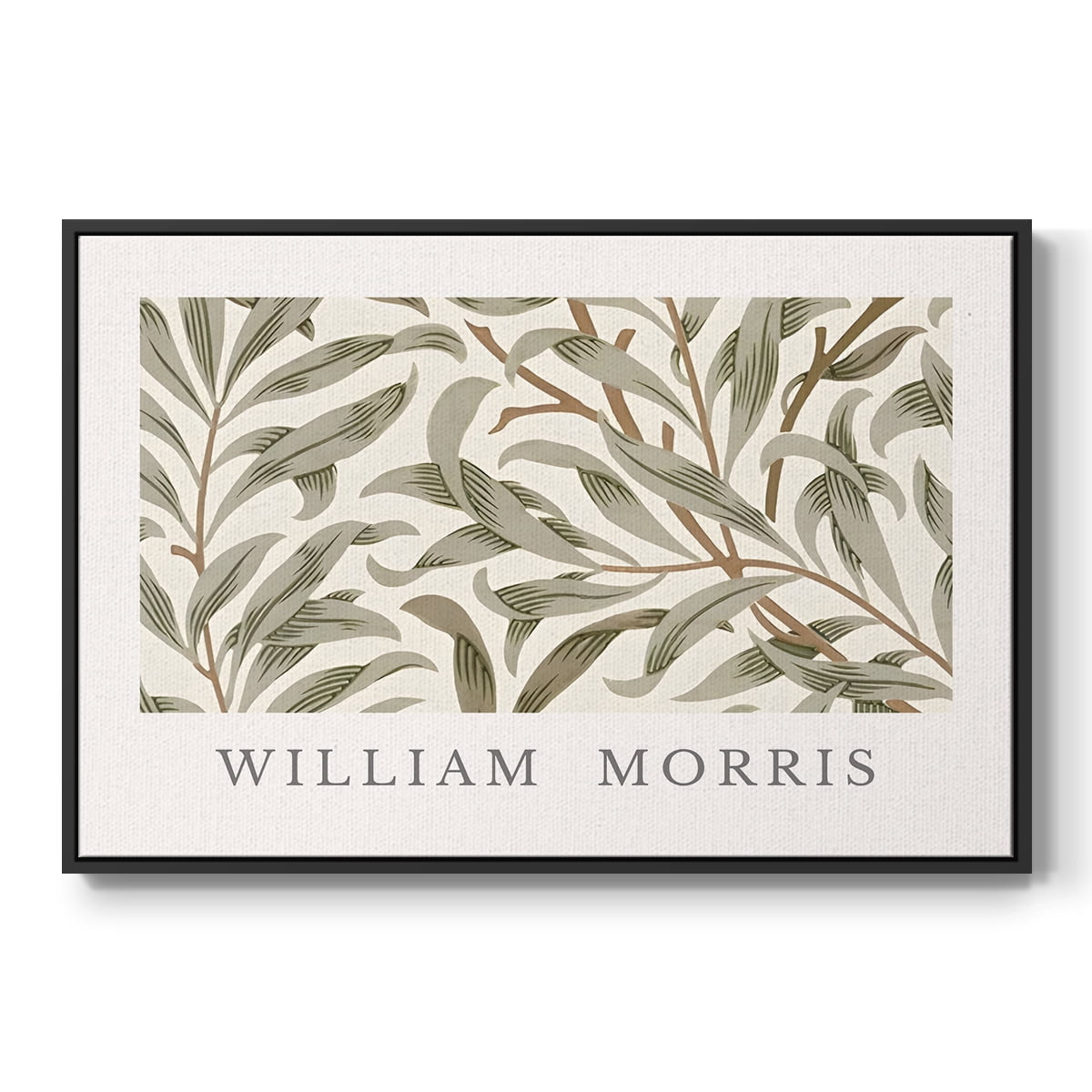 Vintage Botanical Print-LXIII By Wexford Home Framed in Black Wood Gallery Wrapped Canvas 27 in. x 41 in.
