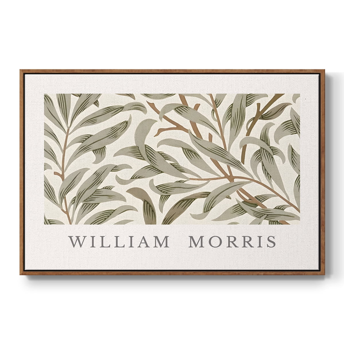 Vintage Botanical Print-LXIII By Wexford Home Framed in Walnut Wood Gallery Wrapped Canvas 27 in. x 41 in.