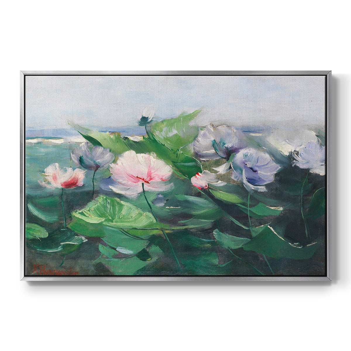 Vintage Botanical Print-LXIX By Wexford Home Framed in Silver Wood Gallery Wrapped Canvas 17 in. x 25 in.