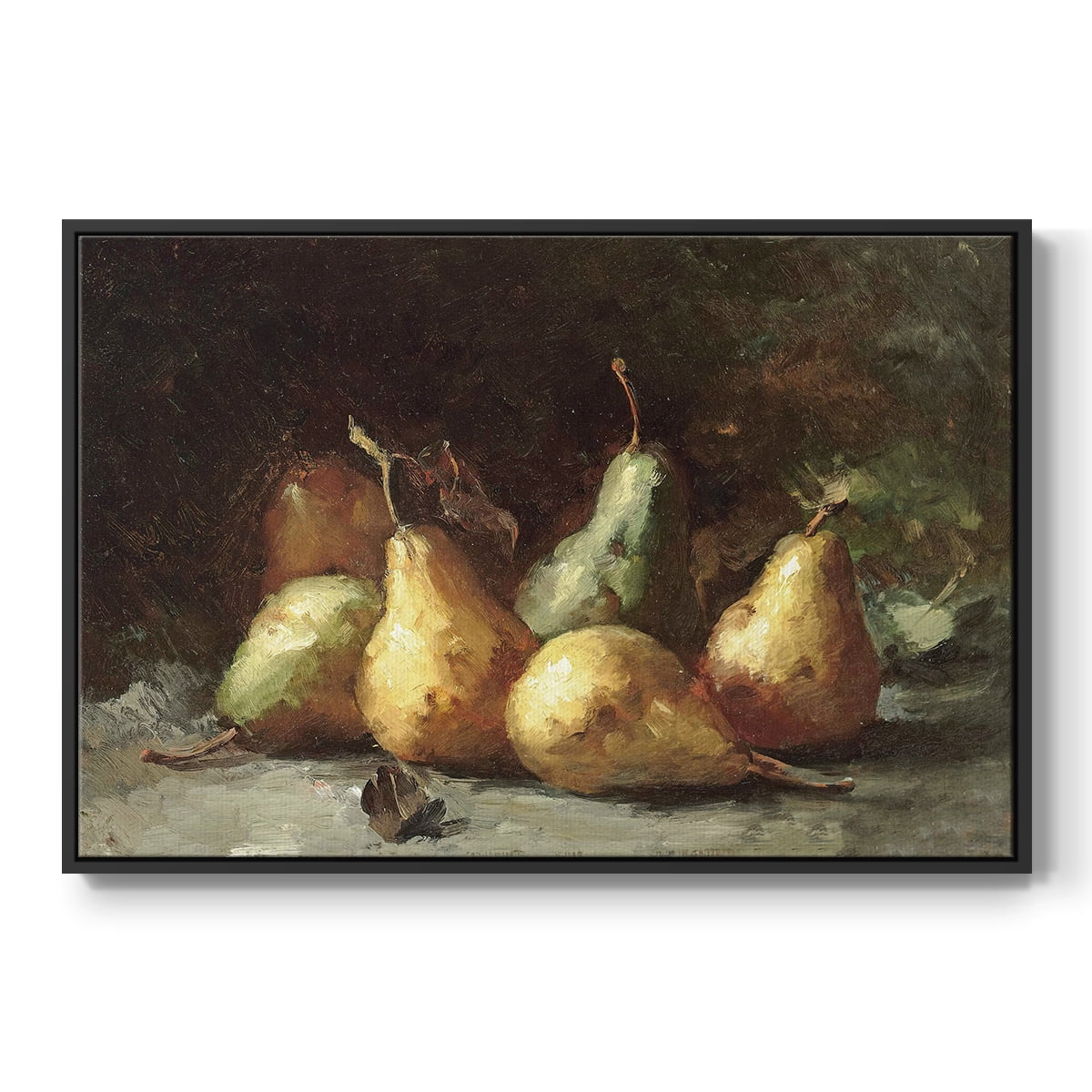 Vintage Botanical Print-LXVII By Wexford Home Framed in Black Wood Gallery Wrapped Canvas 27 in. x 41 in.
