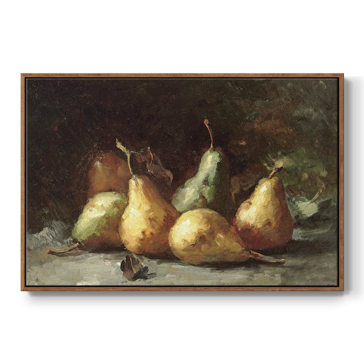 Vintage Botanical Print-LXVII By Wexford Home Framed in Walnut Wood Gallery Wrapped Canvas 27 in. x 41 in.